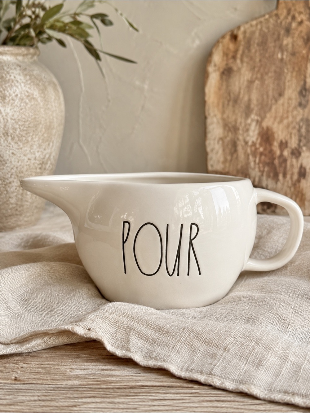 Rae Dunn‎ Gravy Boat “Pour” LL Farmhouse Dining Kitchen Home Decor
